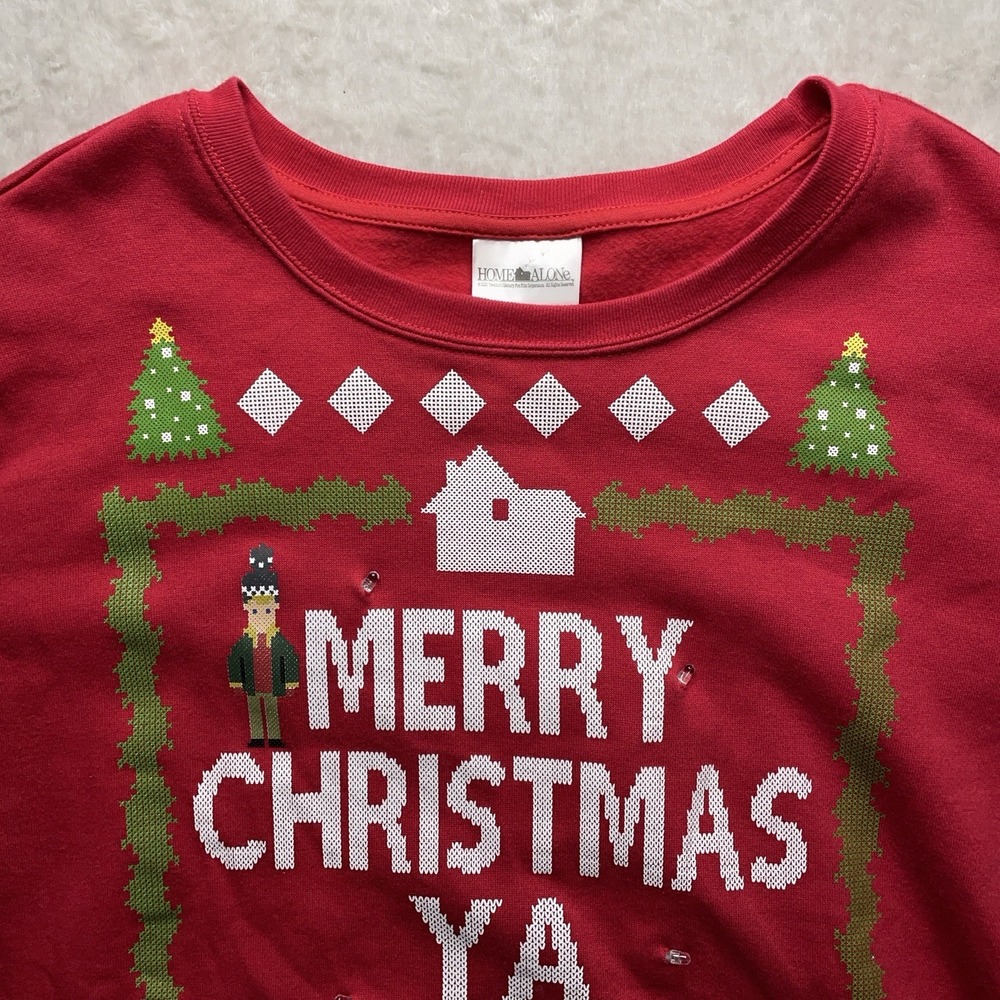 Home Alone Red Christmas Light Up Sweater *Does Not Work* Size L  Holiday - Picture 2 of 14